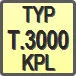 Piktogram - Typ: T.3000 KPL